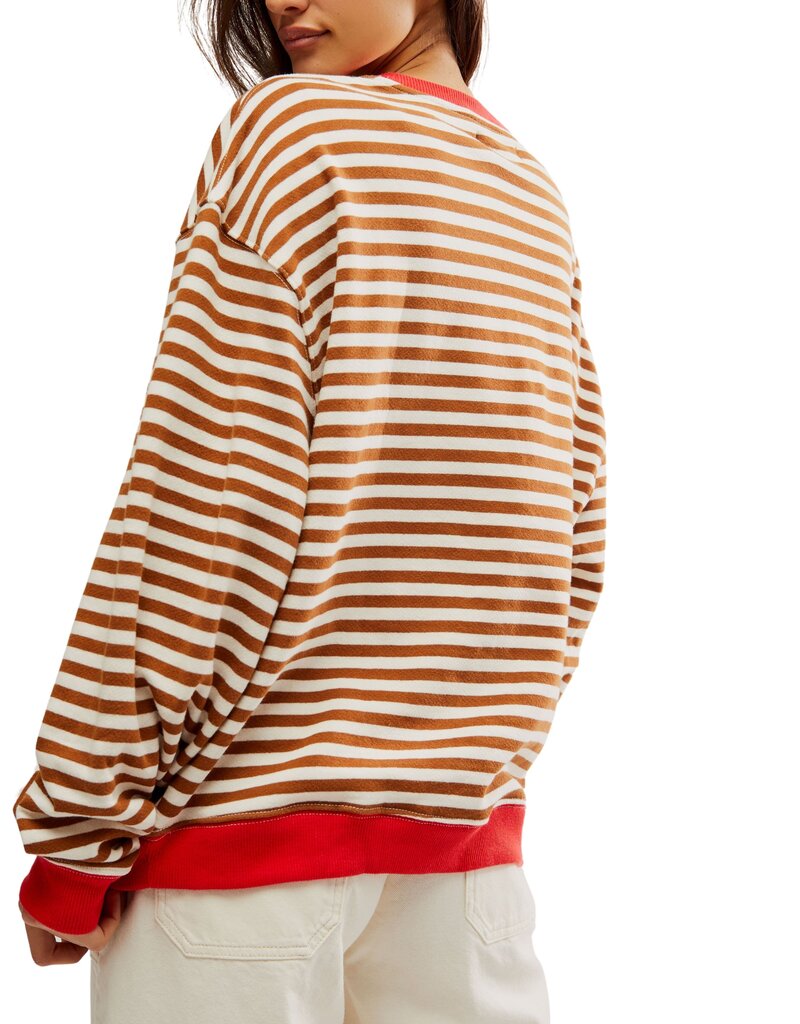 LABEL | Free People Classic Striped Crew - Coffee Combo - LABEL