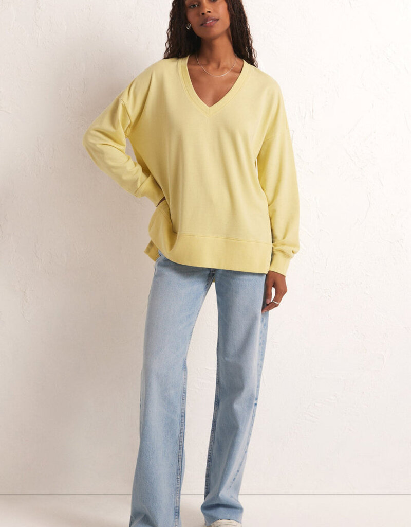 Z Supply Modern V-Neck Weekender - Limoncello