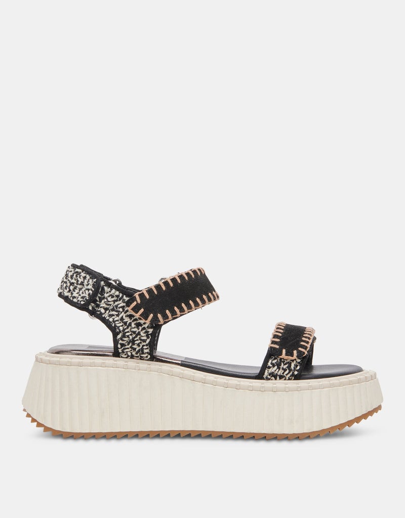 Dolce Vita Debra Sandal - Black/White Nubuck