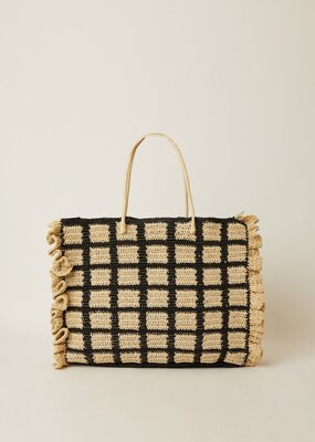 BTB Los Angeles Hampton Large Tote - Natural/Black