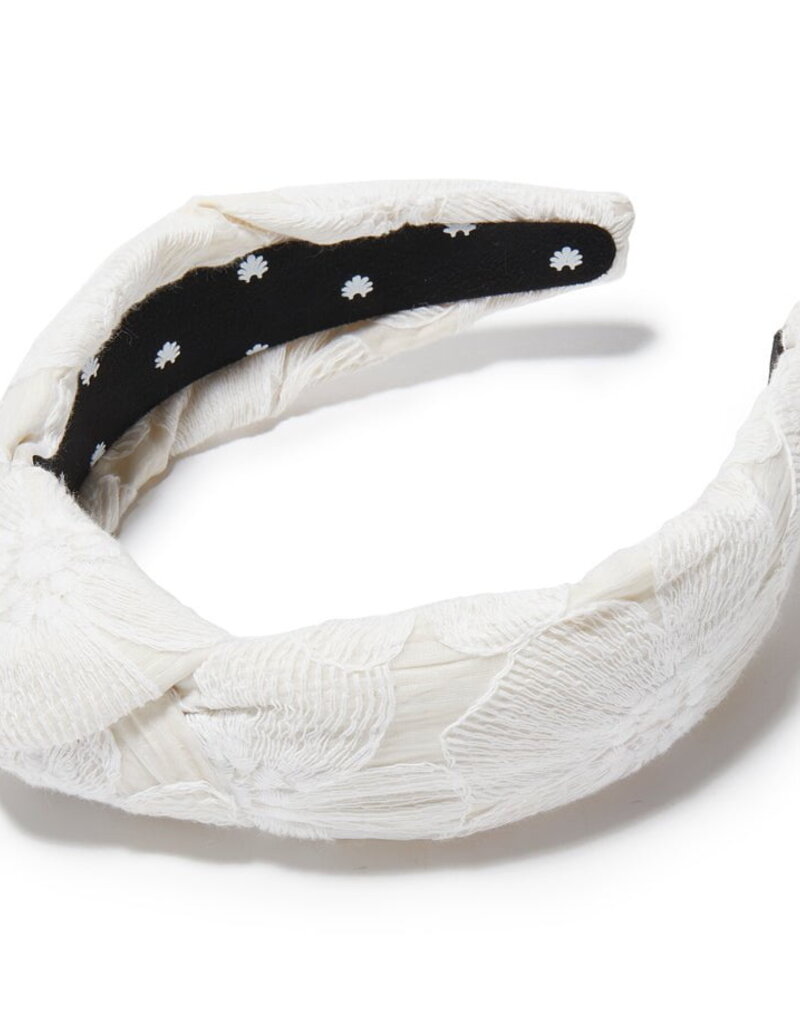 Lele Sadoughi Lace Knotted Headband - Ivory