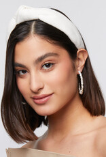 Linen Knotted Headband - White