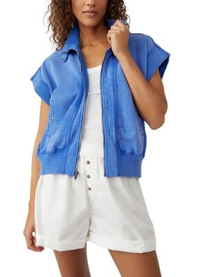 Free People Tolly Vest - Cobalt Blue