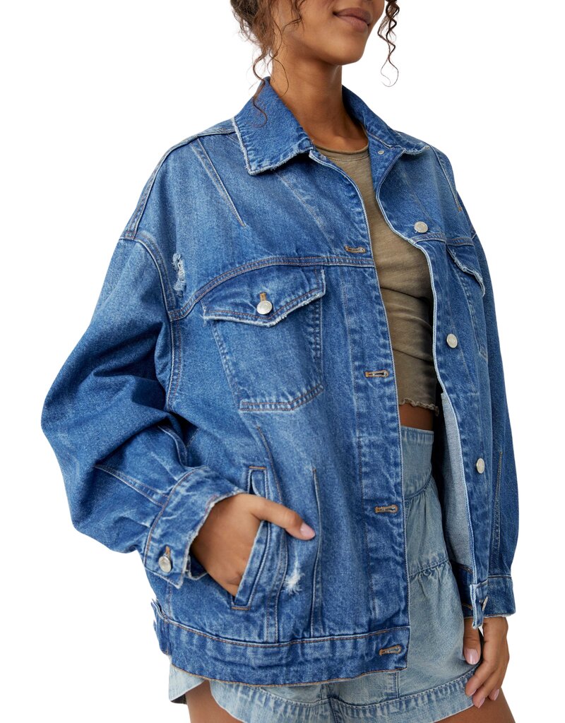 Free People All In Denim Jacket - Touch The Sky