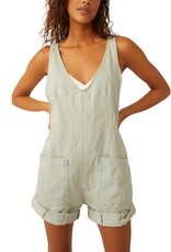 Free People High Roller Railroad Shortall - Pillow Talk Stripe