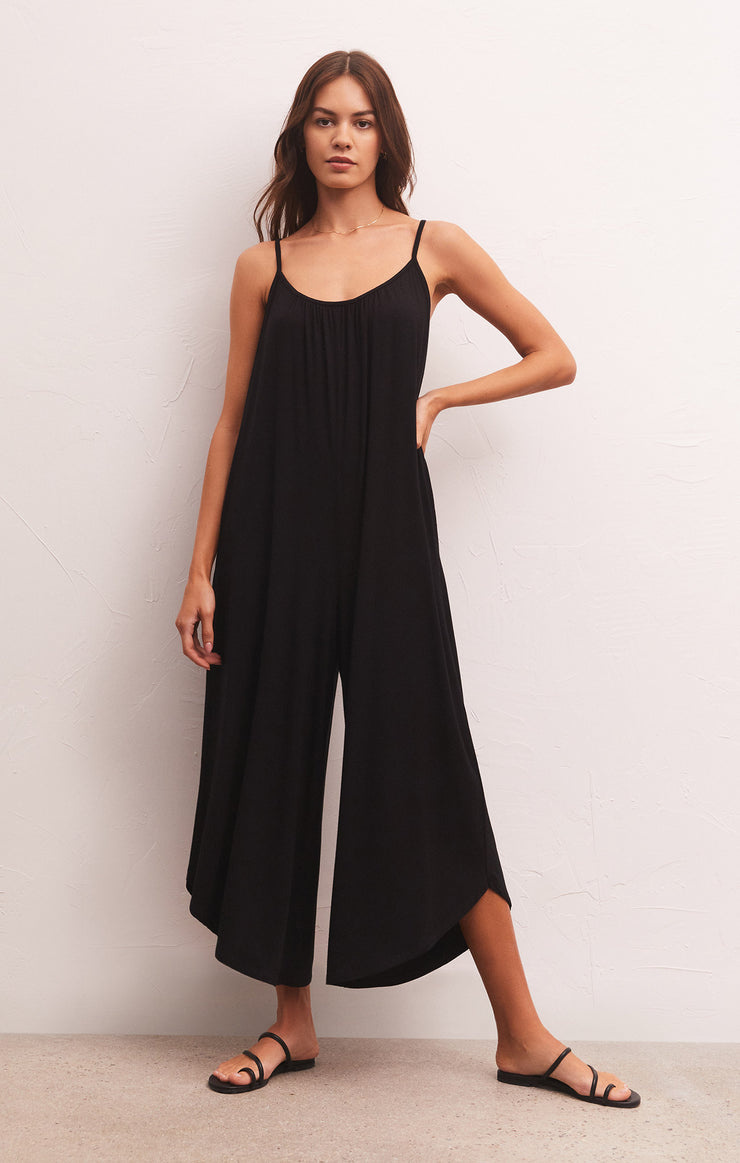 LABEL | Z Supply Flared Jumpsuit - Black - LABEL