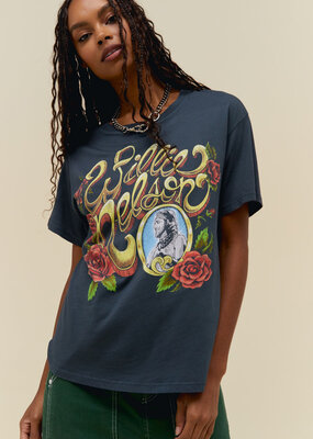 Daydreamer Willie Nelson Rose Frame Boyfriend Tee