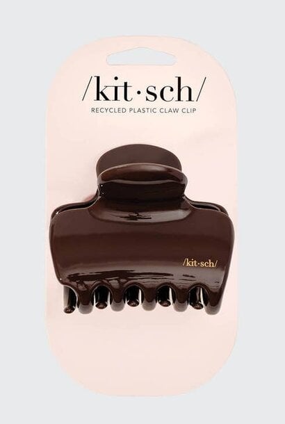 Recycled Plastic Puffy Cloud Clip  - Chocolate