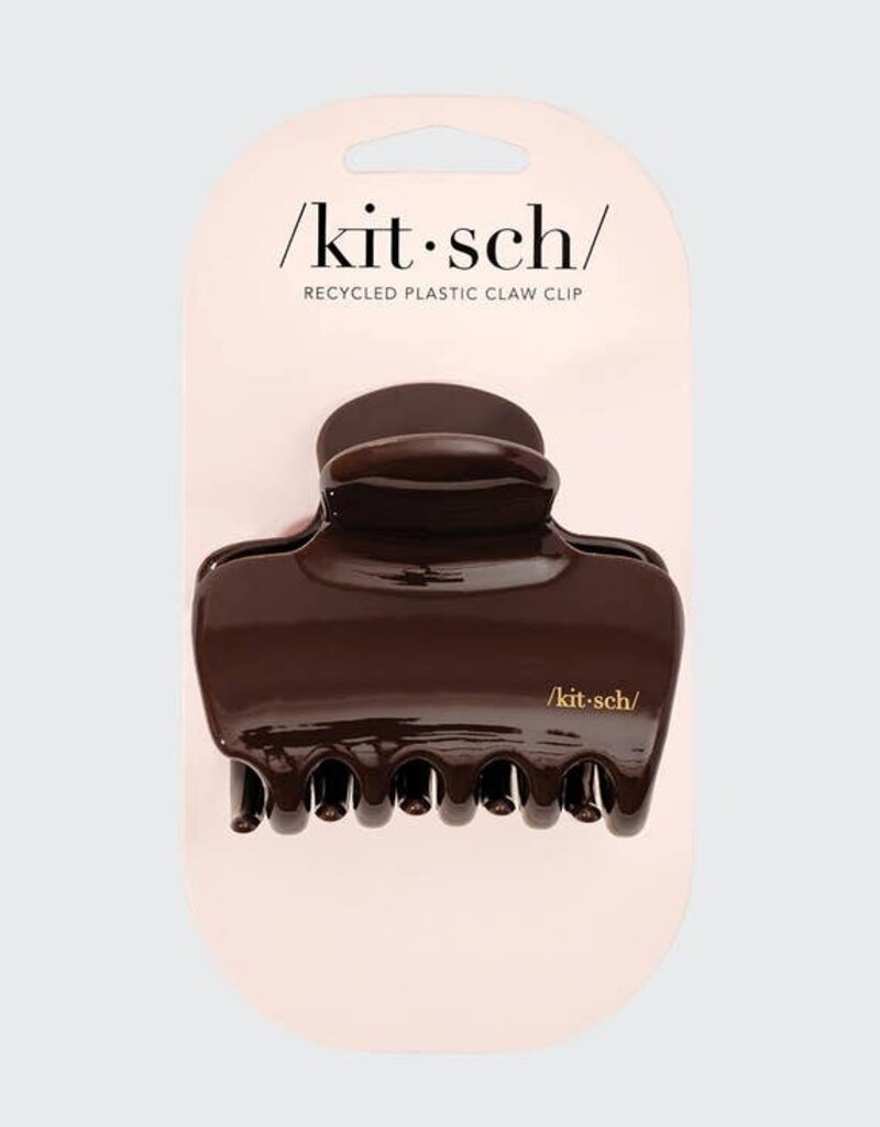 Kitsch Recycled Plastic Puffy Cloud Clip  - Chocolate