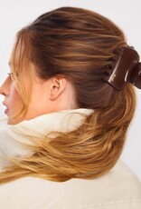 Kitsch Recycled Plastic Puffy Cloud Clip  - Chocolate