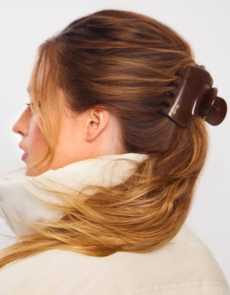 Kitsch Recycled Plastic Puffy Cloud Clip  - Chocolate