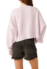 Free People Easy Street Crop Pullover - Frost Lavender