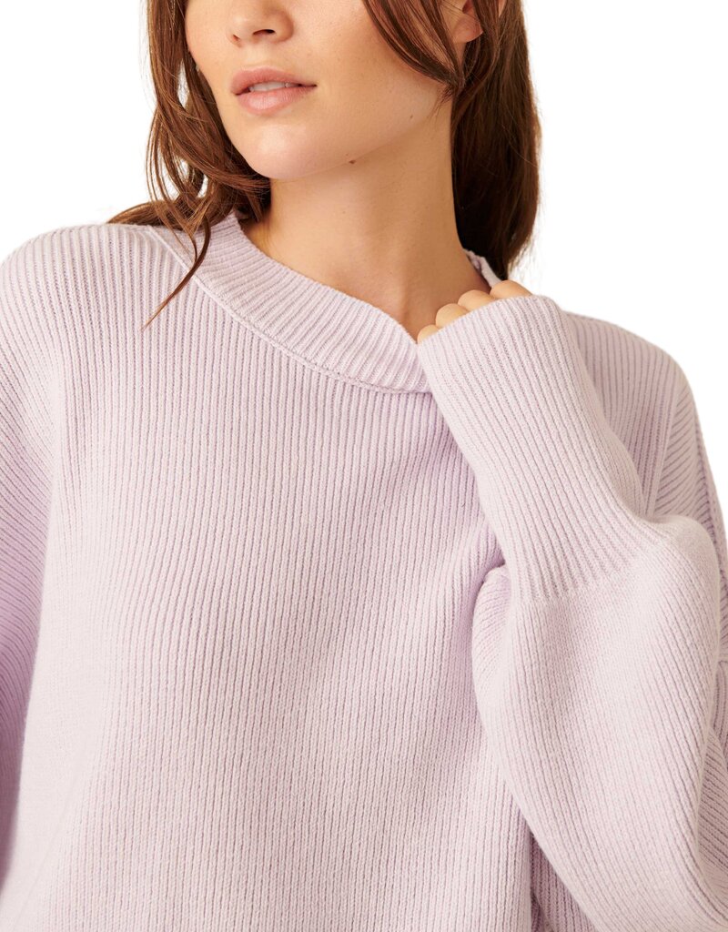 Free People Easy Street Crop Pullover - Frost Lavender