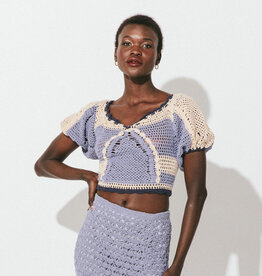 Cleobella Portia Crochet Top - Blue Multi