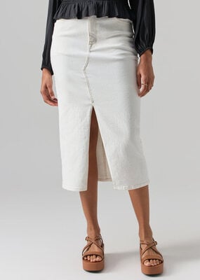 Sanctuary Denim Midi Skirt - Chalk