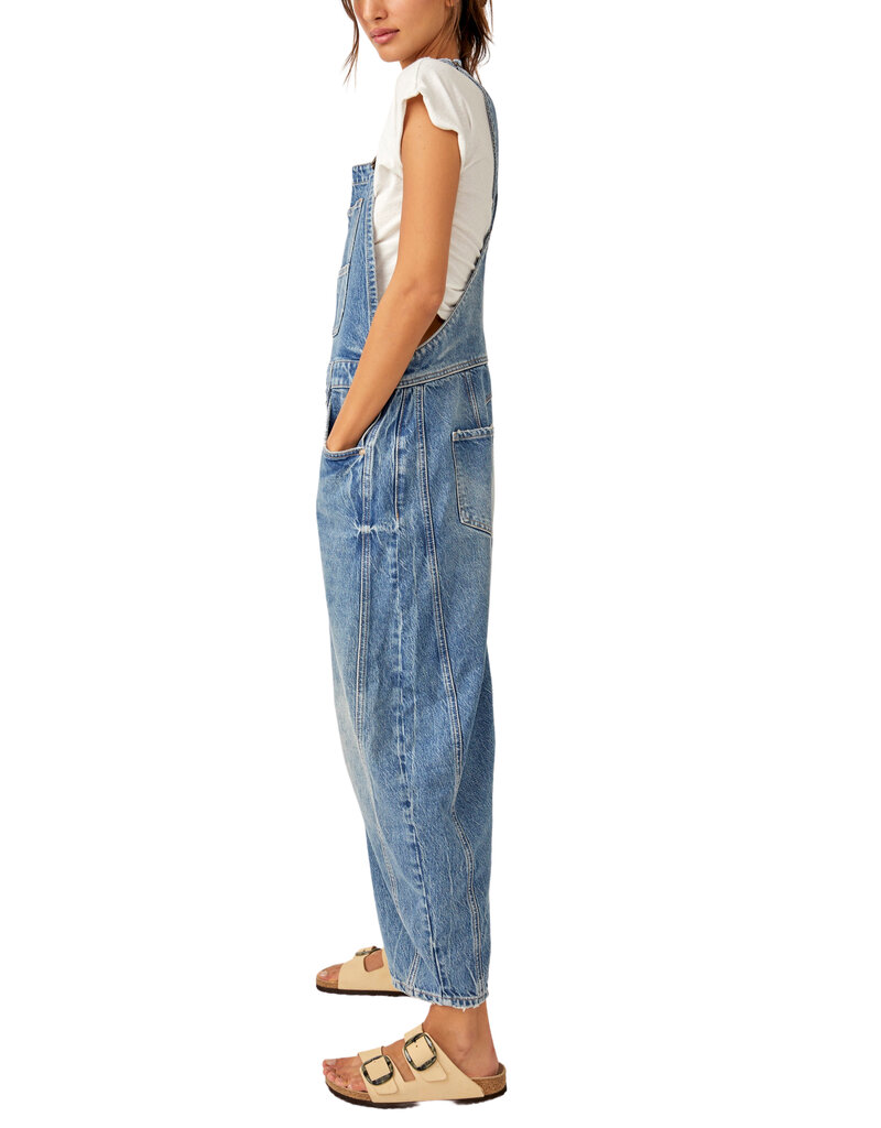 Free People We The Free Good Luck Barrel Overall - Ultra Light Beam