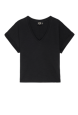 Nation Stevie Cuffed V-Neck - Jet Black