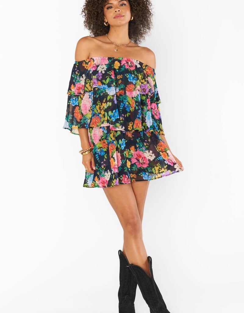 Show Me Your Mumu Triple Decker Romper - Midnight Botanical Floral