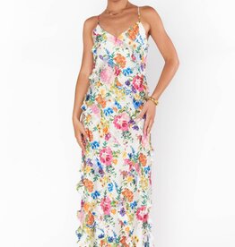 Show Me Your Mumu Romance Ruffle Dress - Ivory Botanical Floral