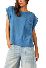 Free People Our Time Tee - Cobalt Blue