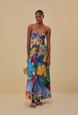 Farm Rio Tropical Scenario Sleeveless Maxi Dress