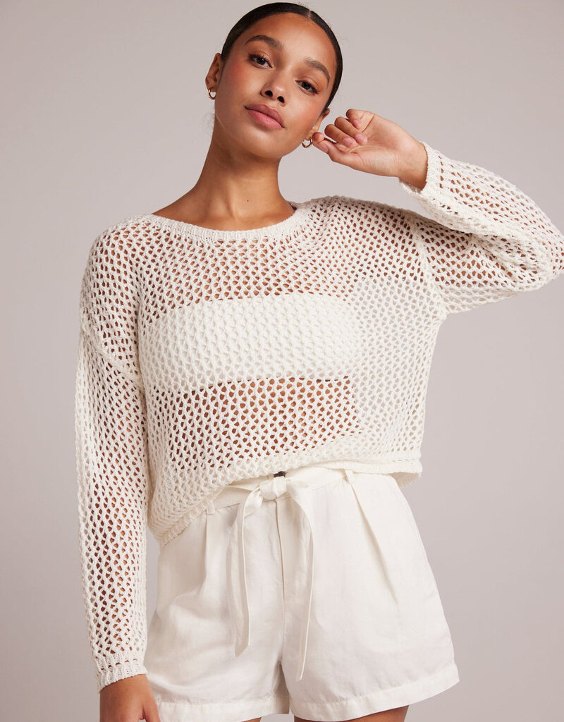 Bella Dahl Relaxed Dropped Shoulder Sweater - Off White