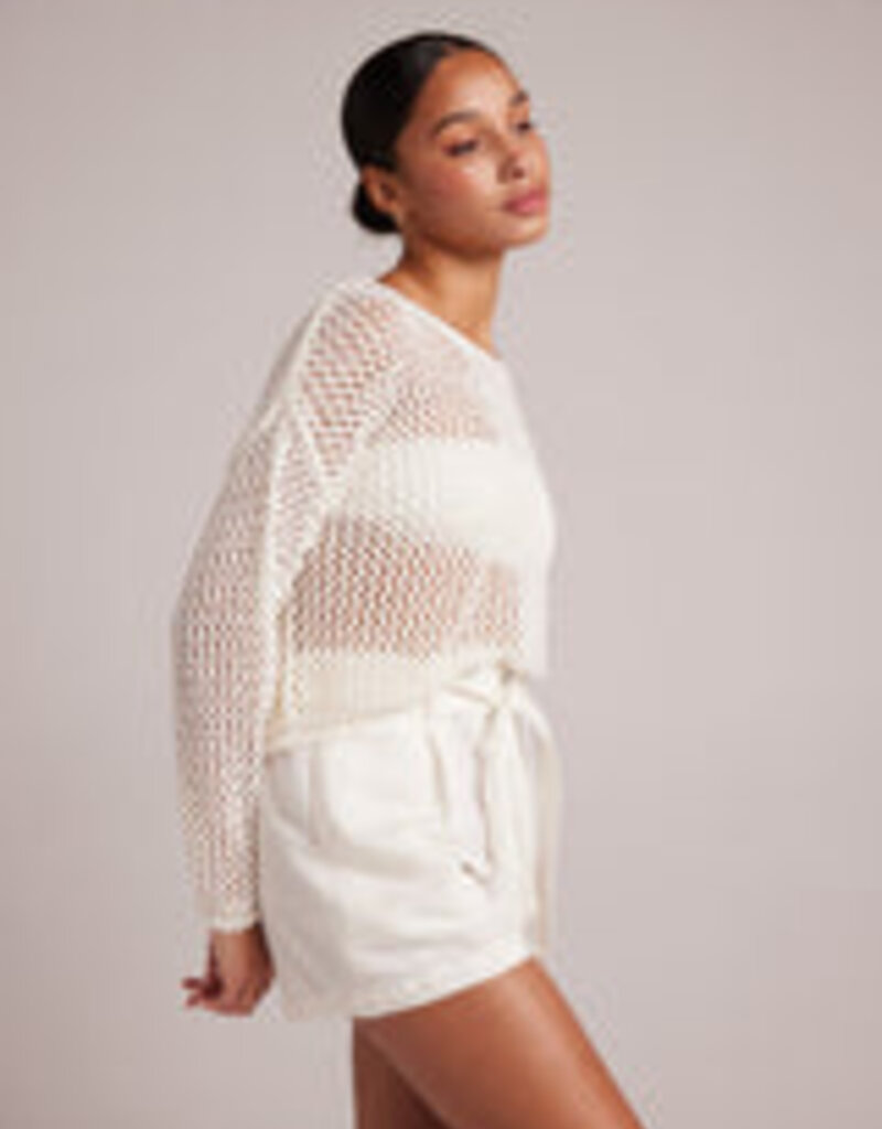 Bella Dahl Relaxed Dropped Shoulder Sweater - Off White