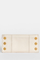 Hammitt 110 North Leather Wallet - Calla Lily White/Brushed Gold