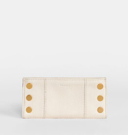 Hammitt 110 North Leather Wallet - Calla Lily White/Brushed Gold