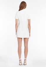 Amanda Uprichard Short Sleeve Mesha Dress - Ivory