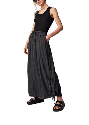 Free People Picture Perfect Parachute Skirt - Black