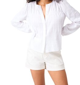 Sanctuary Long Lasting Textured Blouse - White