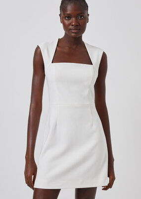 French Connection Whisper Ruth Square Neck Dress - Summer White