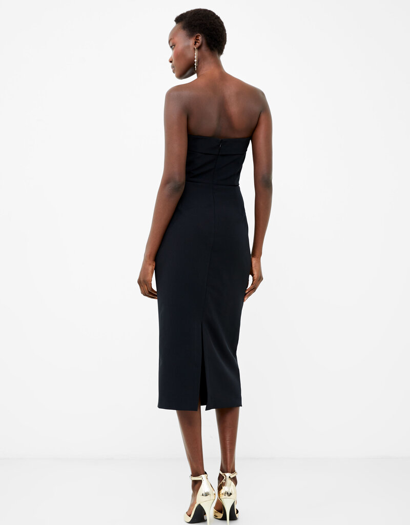 French Connection Echo Crepe Strapless Dress - Blackout