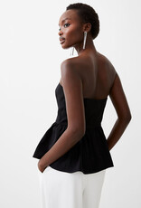 French Connection Harry Suiting Strapless Peplum Top - Blackout