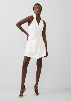 French Connection Whisper Halter Blazer Dress - Summer White