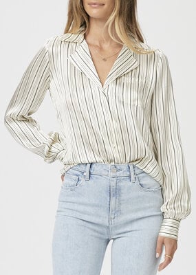 Paige Capriana Shirt - Antique White/Black