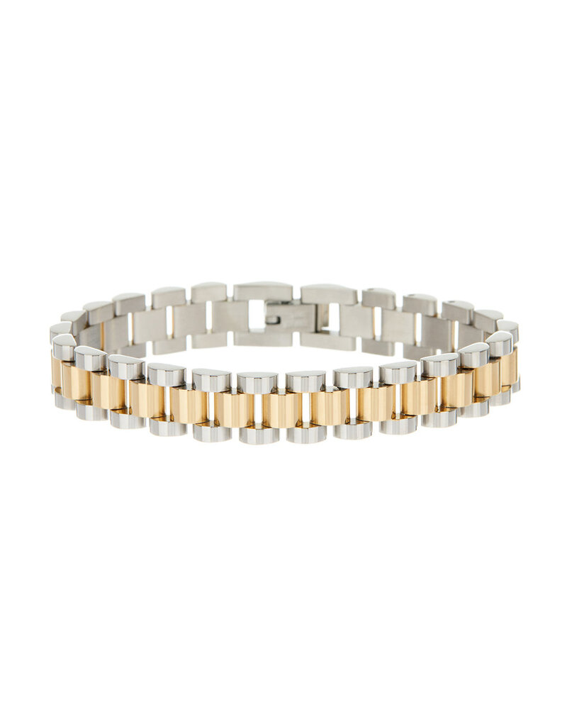 LUV AJ Two-Toned Timepiece  Bracelet - Combo