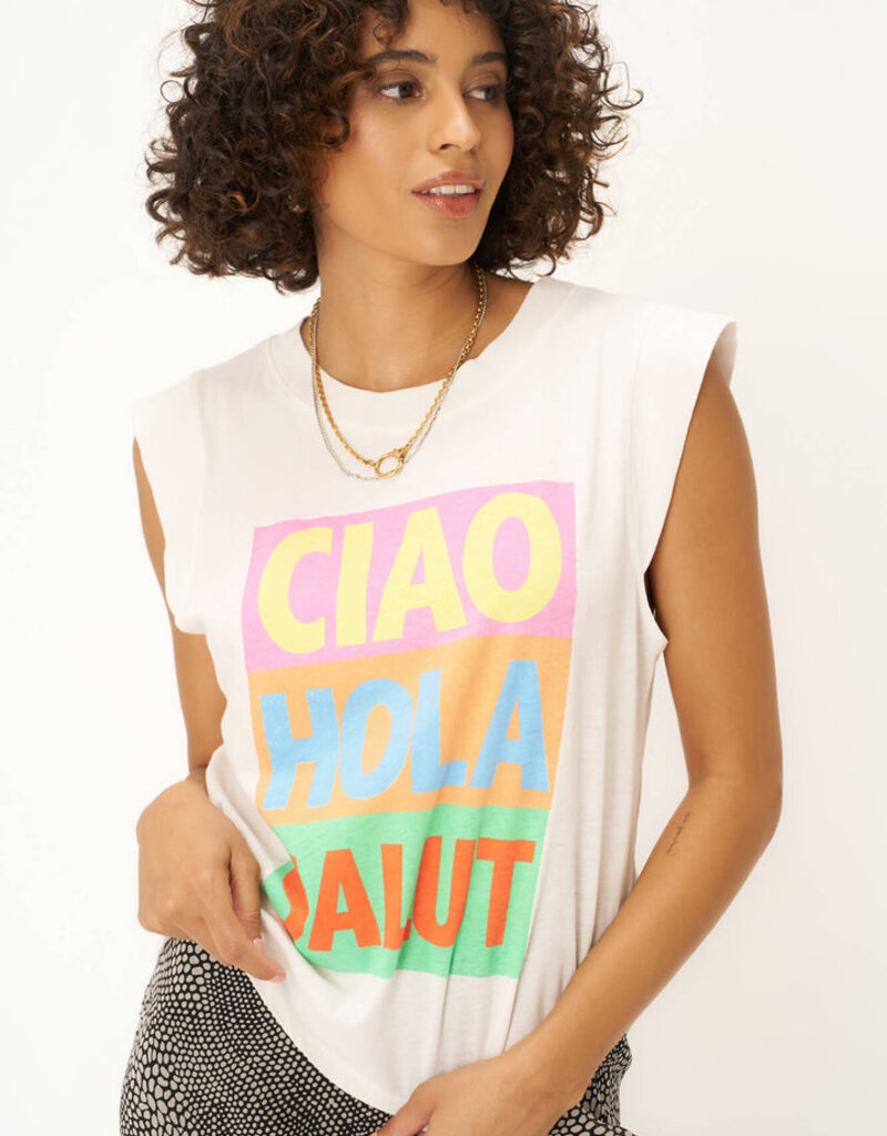 Project Social T Ciao Muscle Tank - Vintage White