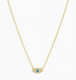 Gorjana Evil Eye Charm Necklace - Gold