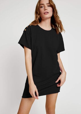 Nation Rowan T-Shirt Dress - Jet Black