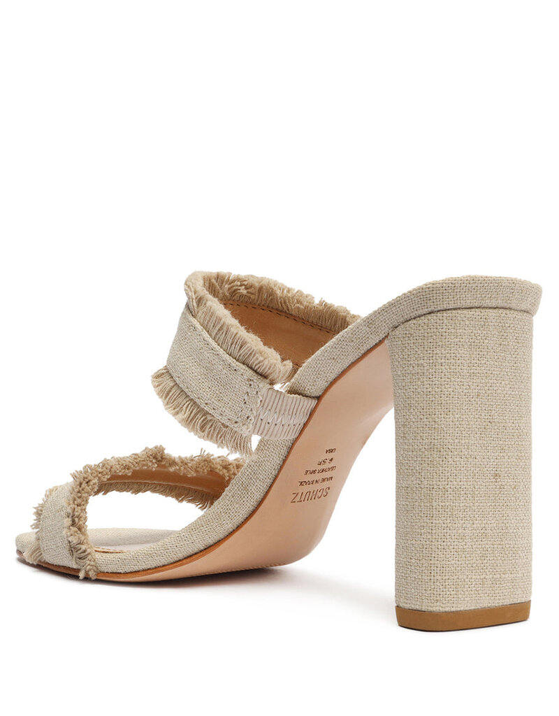 Schutz Amely Fabric Sandal - Oyster