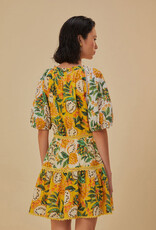 Farm Rio Yellow Biriba Mix Mini Dress