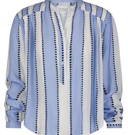 The Shirt Tieghan Shirt - Blue Dot Stripe