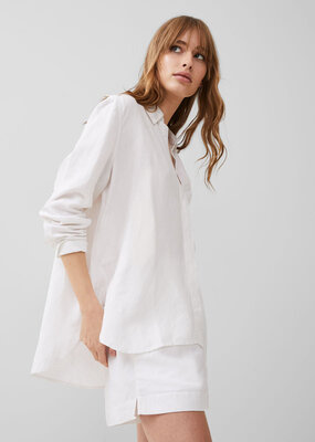 French Connection Birdie Linen Shorts - Linen White