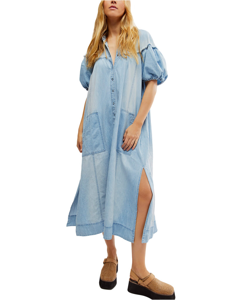 Free People On The Road Maxi Dress - Bluebell