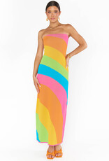Show Me Your Mumu Island Nights Tube Dress - Salty Rainbow Stripe Knit