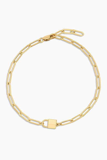 Jessa Lock Bracelet - Gold