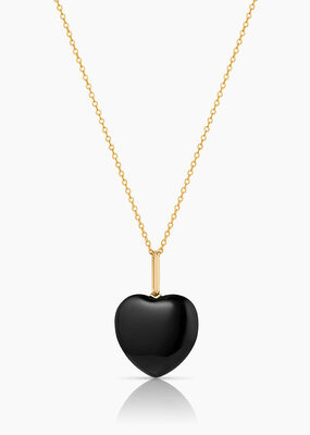 Thatch Gemma Onyx Heart Necklace