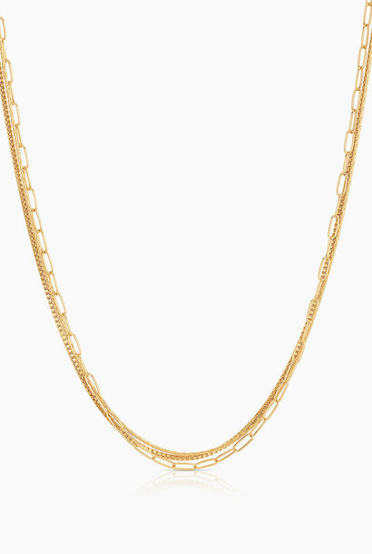 Rosalie Triple Strand Necklace - Gold